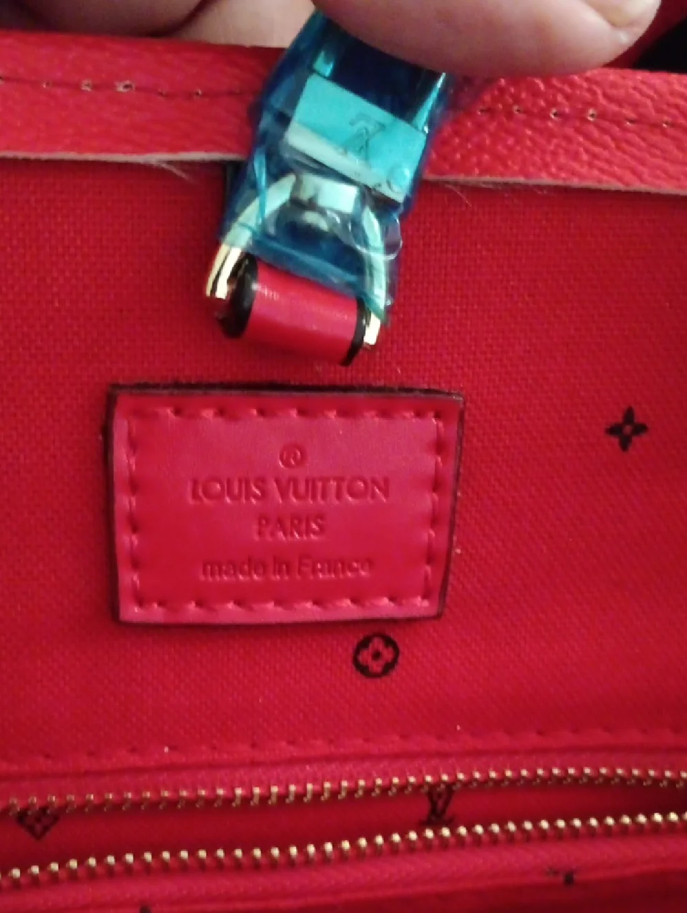 AUTHENTIC Louis Vuitton Red, Pink & Purple Monogram Tote Large Date Code NwOT - Picture 4 of 5